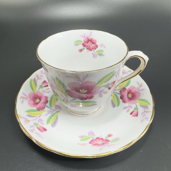 Tuscan Fine English Bone China Porcelain Small Teacup And Saucer Set England VTG - Picture 12 of 12